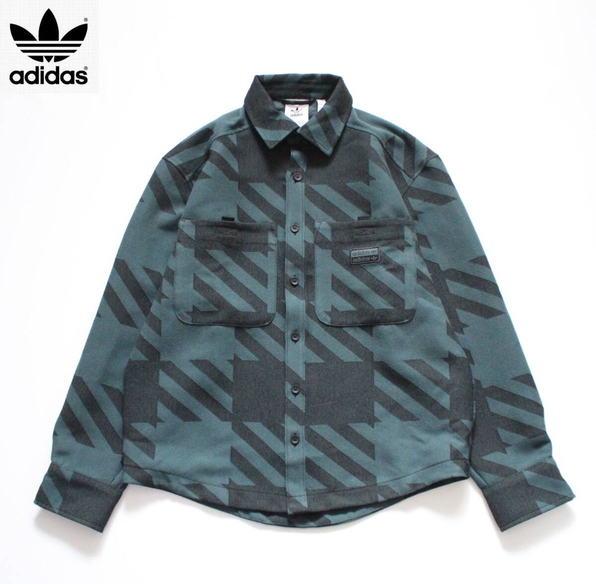 未使用【 adidas Originals アディダス オリジナルス 】R.Y.V. シャツ Sサイズ GD9345 定価\12,000 長袖シャツ 総柄 秋冬物 オーバーサイズ拍卖