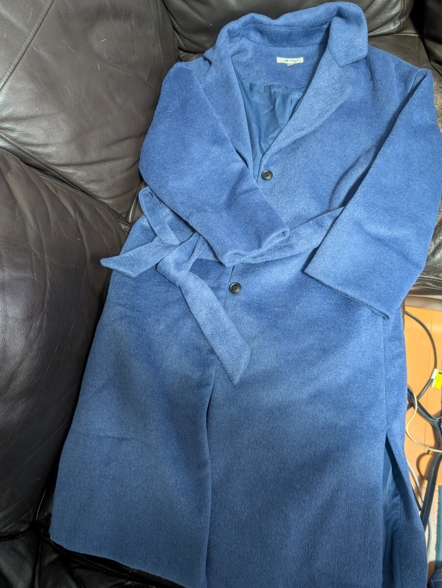 美品!マウジー、MOUSSY☆ブルー、ロングコート、サイズ1拍卖