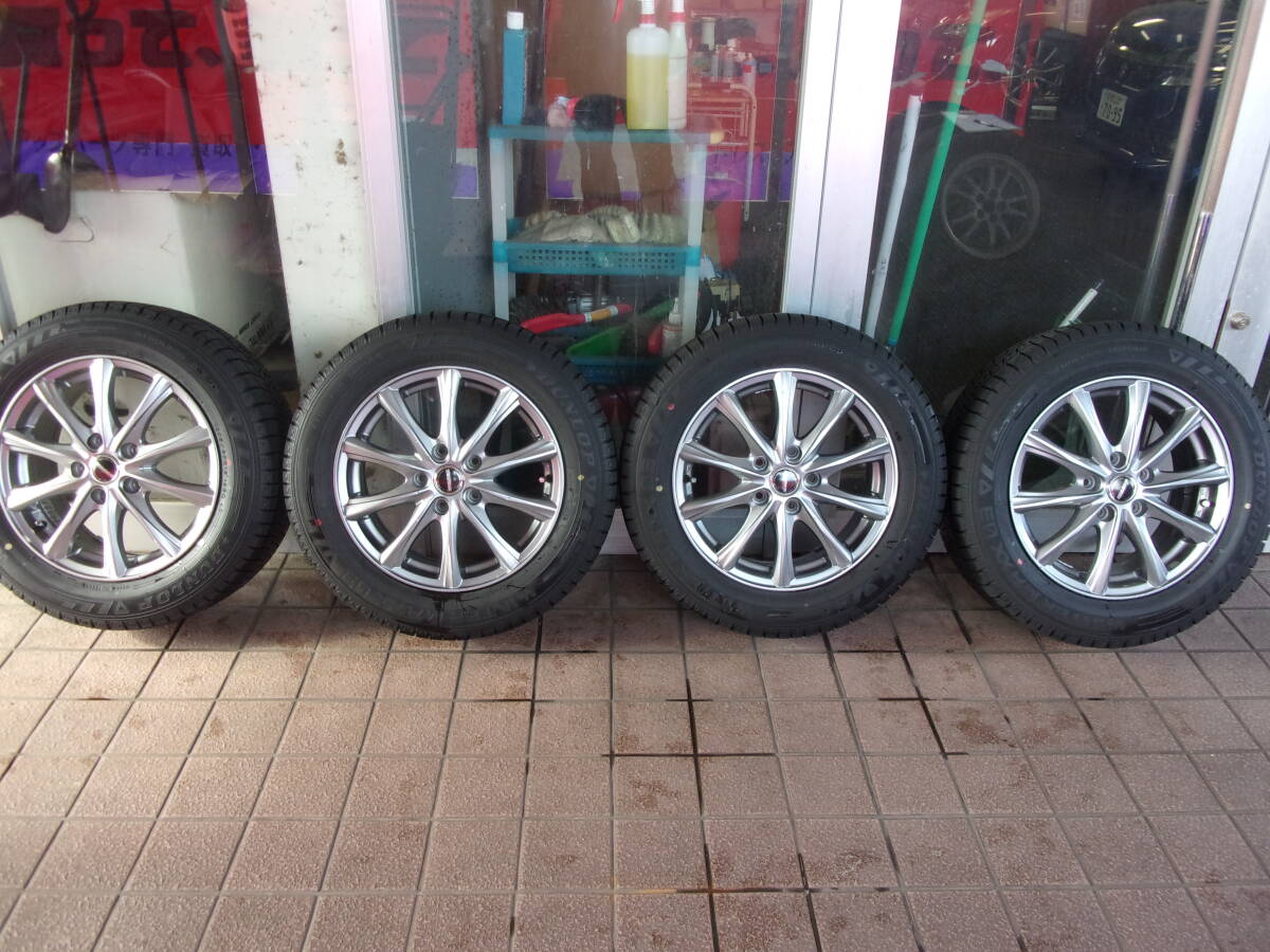 ♪S3232 バリ山!2022年製 ダンロップ 205/60R16 アルミホイールセット アクセラ♪拍卖