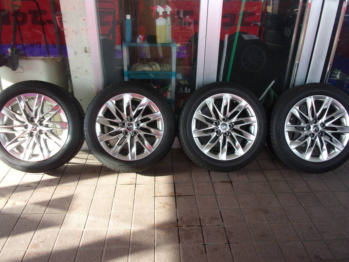 ♪S3231 レクサスLS純正 ハイグロスアルミホイール 2021年製 ダンロップ 245/50R19 タイヤセット♪拍卖