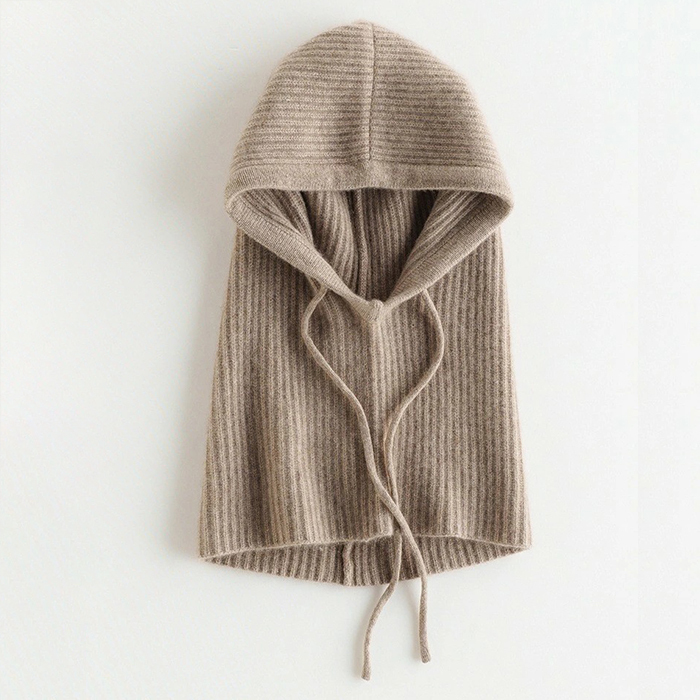 フード付き スヌード カシミヤ 100% マフラー カシミア マフラー レディースマフラー 帽子付き Zcas0317-1 キャメル色 拍卖