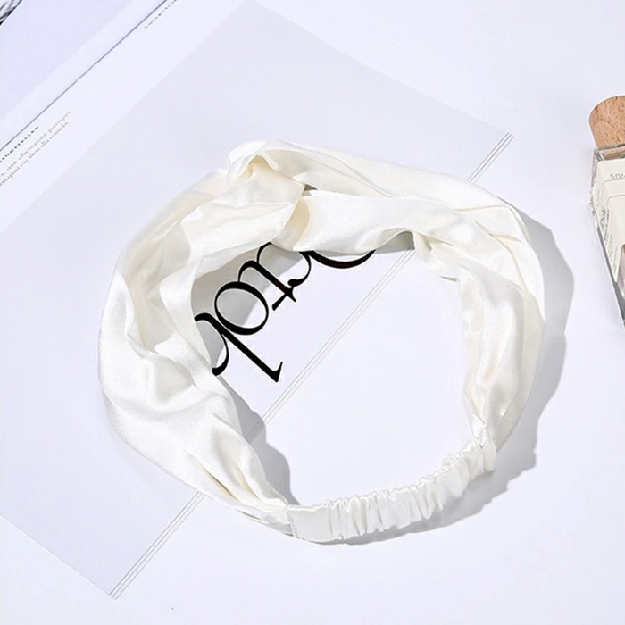 シルク ヘアバンド シルク100% ヘアアクセサリー レディース ヘアターバン クロス ヘアバンド シルク ZSK0103-1 ホワイト 拍卖