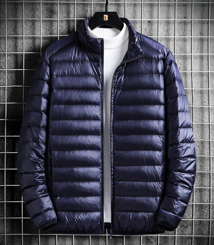 ダウンジャケット メンズジャケット ダウン90% ショートコート 立ち襟 ダウンジャケット Zty-3752-1 ネイビー(立ち襟)XXL拍卖