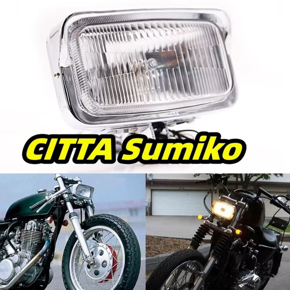 スクエアヘッドライト チョッパー ボバー ハーレー パンヘッド ナックル ショベル カスタム アメリカン ビンテージ ホンダ カワサキ拍卖