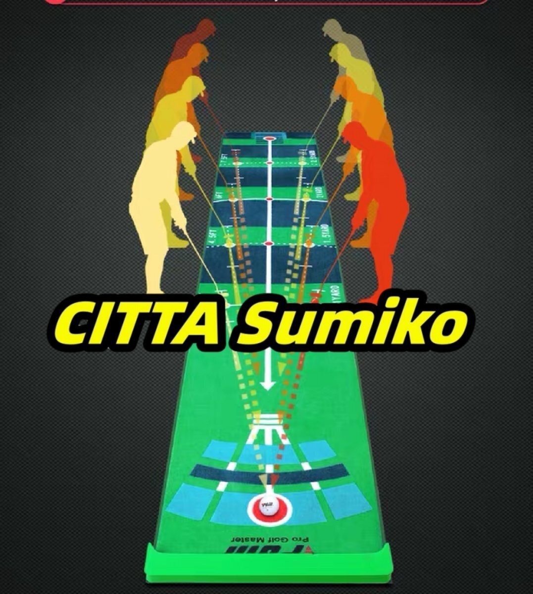 6個 ゴルフボール付き ゴルフパターマット 練習 上達 パター 角度練習 練習 器具 ゴルフ練習用 便利拍卖