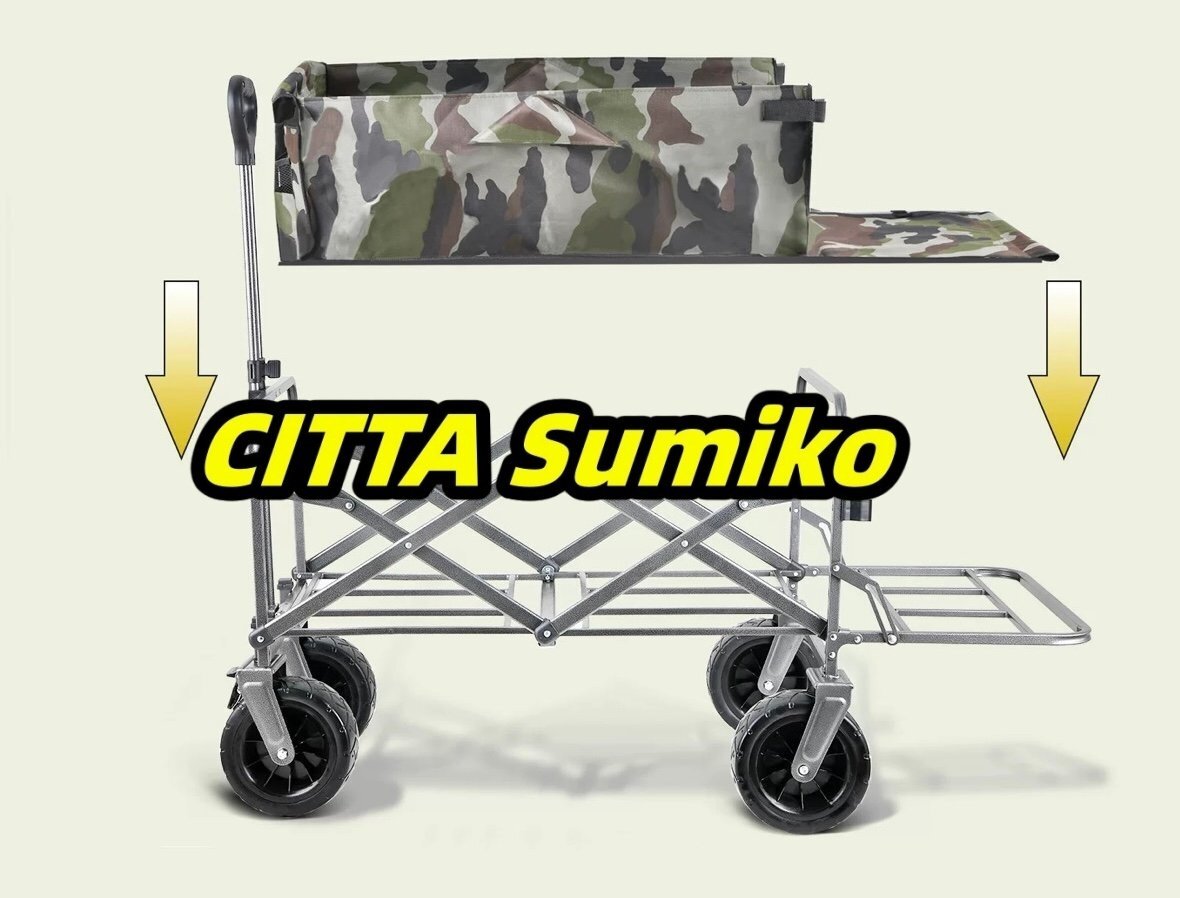 アウトドアワゴン 折りたたみキャリーカート 屋根付き マルチキャリー 大容量 軽量 頑丈 持ち運び便利 台車 キャンプ用拍卖