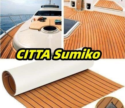 マリンボート フローリング フェイクボートデッキシート厚さ6MM チークデッキアクセサリー EVAフォームブラックライン拍卖