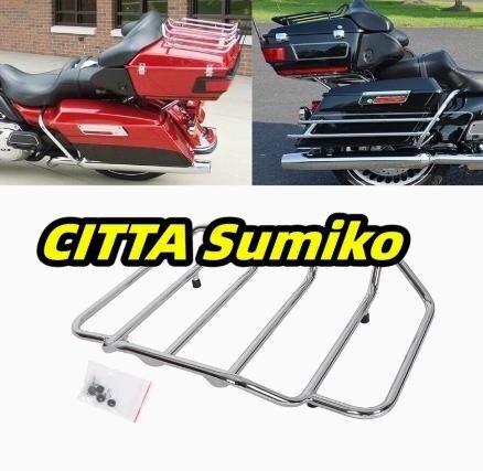 クロームツアー荷物ラックハーレーツーリングストリート Glide ロードキングロードグライド FLTRX エレクトラグライド CVO拍卖