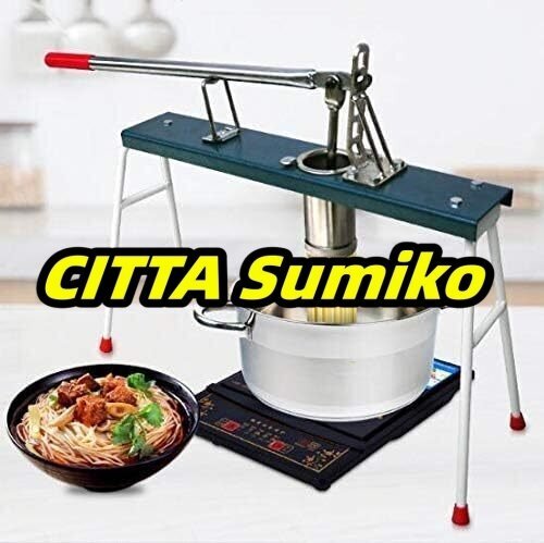 手動パスタメーカー 製麺機 水洗える ステンレス製麺筒 そば/うどん/生パスタなど より高効率 連続プレス可能 5段ラダープレス拍卖