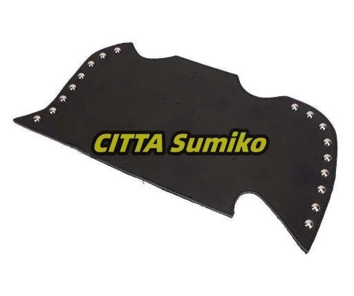 CHERK 黒革熱サドルシールド偏向器隆起スタッドハーレーダビッドソンツーリングソフテイルダイナやスポーツスターバイ拍卖