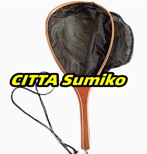 便利実用品★ 渓流 管釣り 木製 ランディングネット リリースネット ハンドネット タモ網 玉網 ネットの深さ約35cm フィッシング拍卖