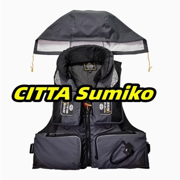 N073☆新品限定 32 ライフジャケット 救命胴衣 フローティングベスト 浮力 アウトドア 川 海 メンズ グレー拍卖