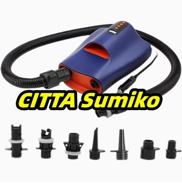 電動エアーポンプ 空気ポンプ DC12V 20PSI 空気入れ&空気抜き両対応 自動停止機能 SUP用 小型拍卖