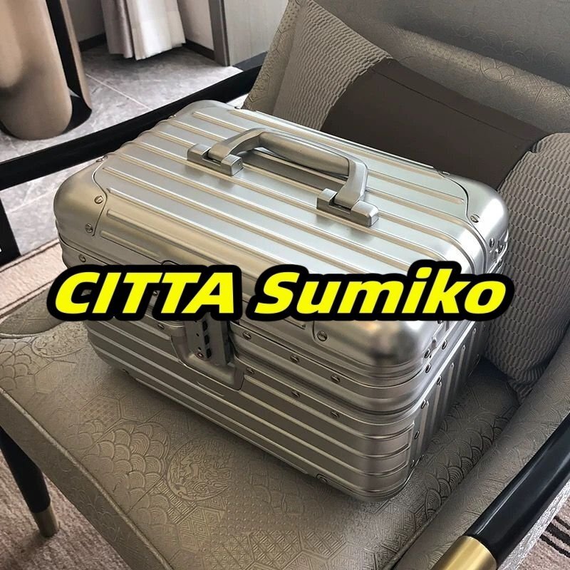 アルミメイクボックス 12インチ 小型 全金属 アルミケース 道具箱 お化粧道具 トランク コスメケース TSAロック スーツケース拍卖