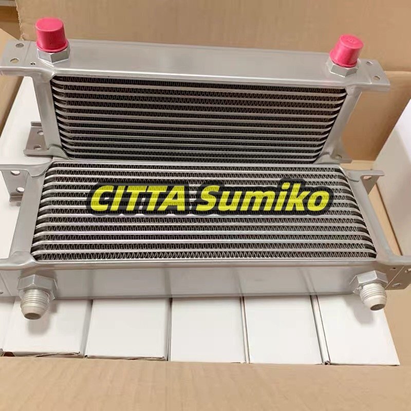 ユニバーサルオイルクーラー16行an10エンジン変速機オイルクーラー冷却/放熱システム+ 90度継手拍卖