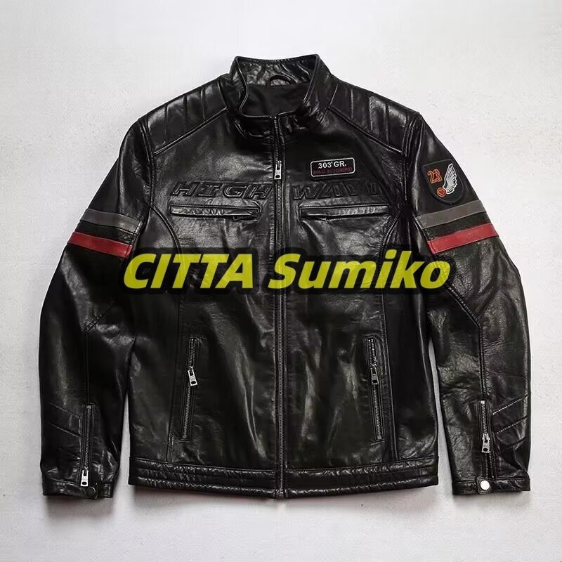 レザージャケット メンズ ハレージャケット バイクジャケット 高級 柔らかい羊革 本革 革ジャン S~4XL拍卖