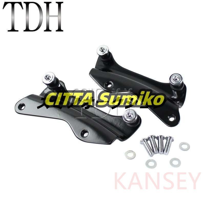 ツーリング 黒 4ポイントドッキングハードウェア デタッチャブル ロードキング flhr flhx 2014-2019 ハーレー ストリートグライド拍卖