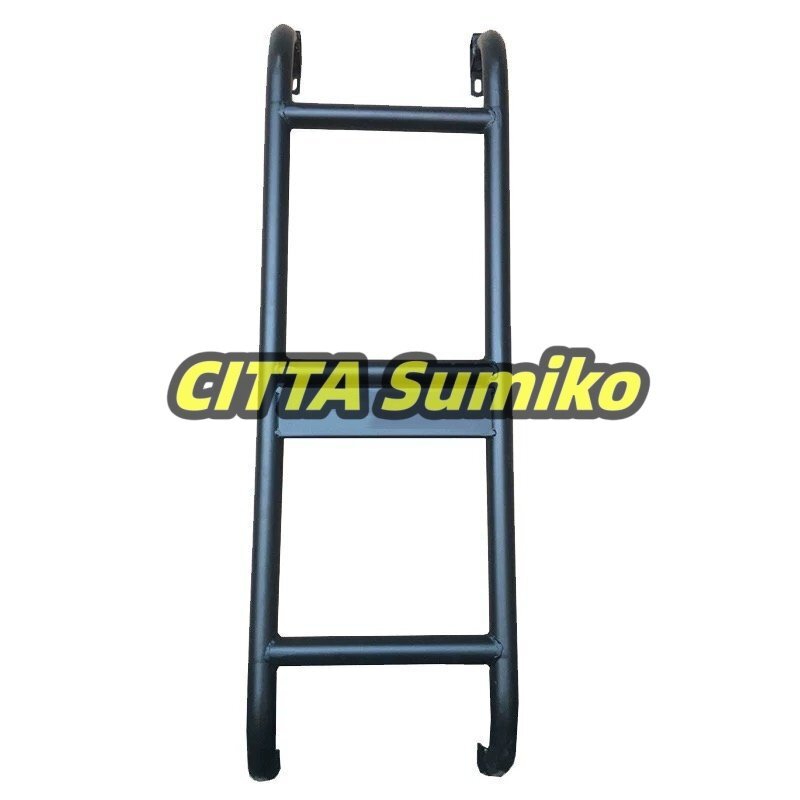 高品質☆車中泊 便利グッズ ハシゴ はしご リアラダー 梯子 パーツ ドレスアップ 外装 ワゴン車用 軽バン用 マンガン合金製 穴あけ加工無拍卖