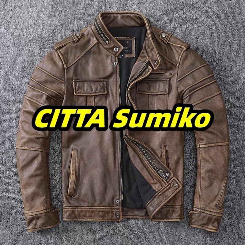 メンズ 革ジャン レザージャケット 最上級 牛革 ライダース バイクウエア オートバイ ブルゾン 本革 ヴィンテージ風 S~5XL拍卖