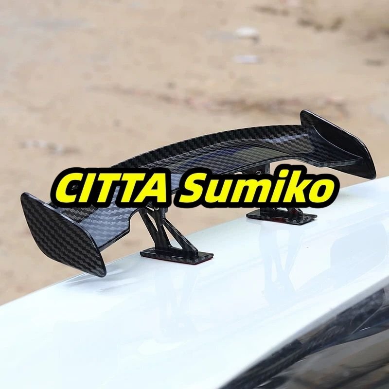 カーボンファイバーGTウィングテールカースタイリングセダンユニバーサル ABS145cm/57インチ テールカー外装部品 (炭素繊維パターン)拍卖