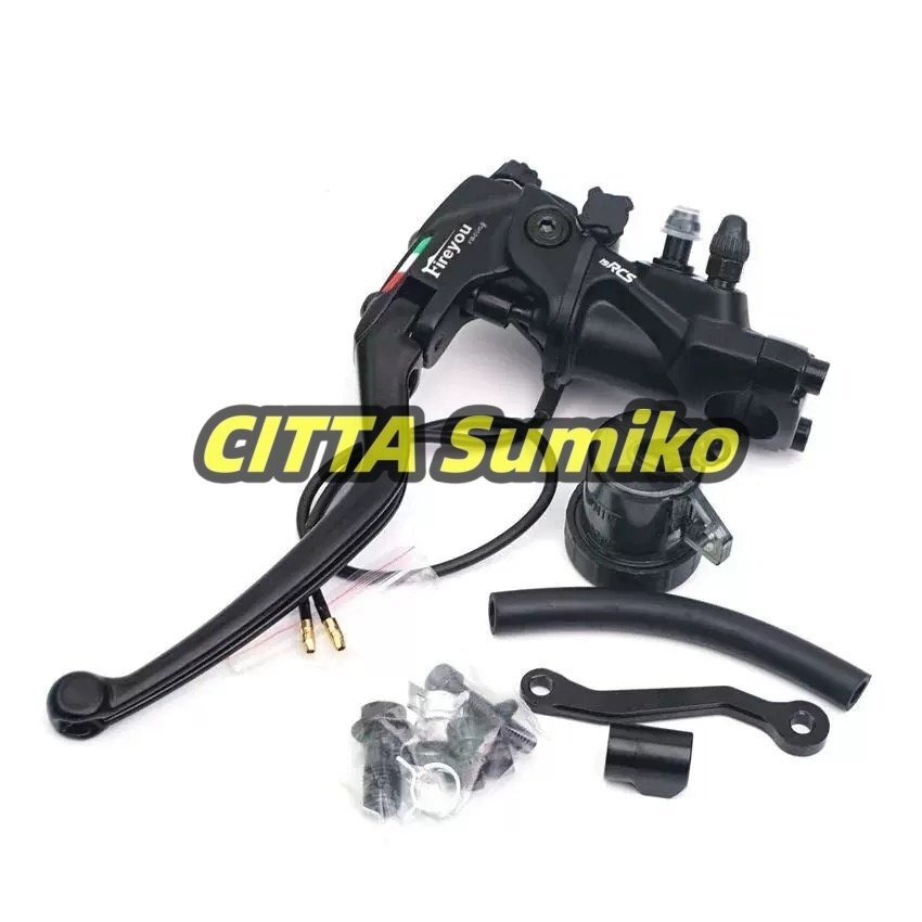 22 ミリメートル 19RCS オートバイハード陽極酸化ミラークランプラジアル油圧ブレーキマスターシリンダーケーブルクラッチブレー拍卖