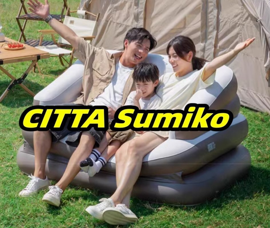 空気注入式 ポータブル ブローアップマットレス ソファベッド フロックトップ付き ダブルエアーソファ テント キャンプ/車 旅行 バックパッ拍卖