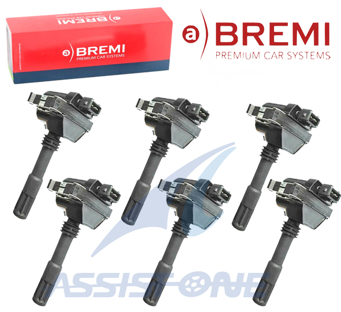 BREMI製 アルファロメオ 147 / 156 / 164 / 166 / スパイダー / GT / GTA V6 6気筒 イグニッションコイル IGコイル 6本 60562701 60810690拍卖