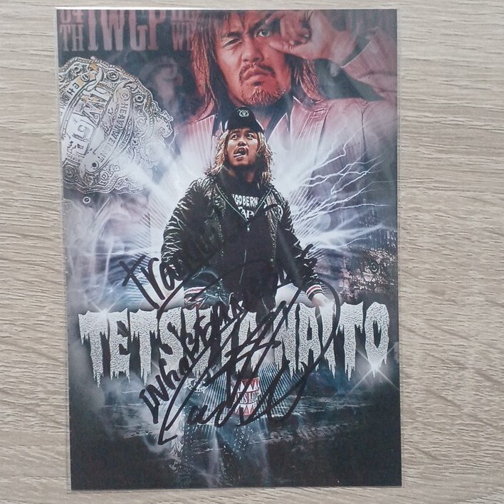 内藤哲也 直筆サイン入りブロマイド 新日本プロレス 公式商品 キングオブプロレスリング 特典品 ロスインゴ拍卖