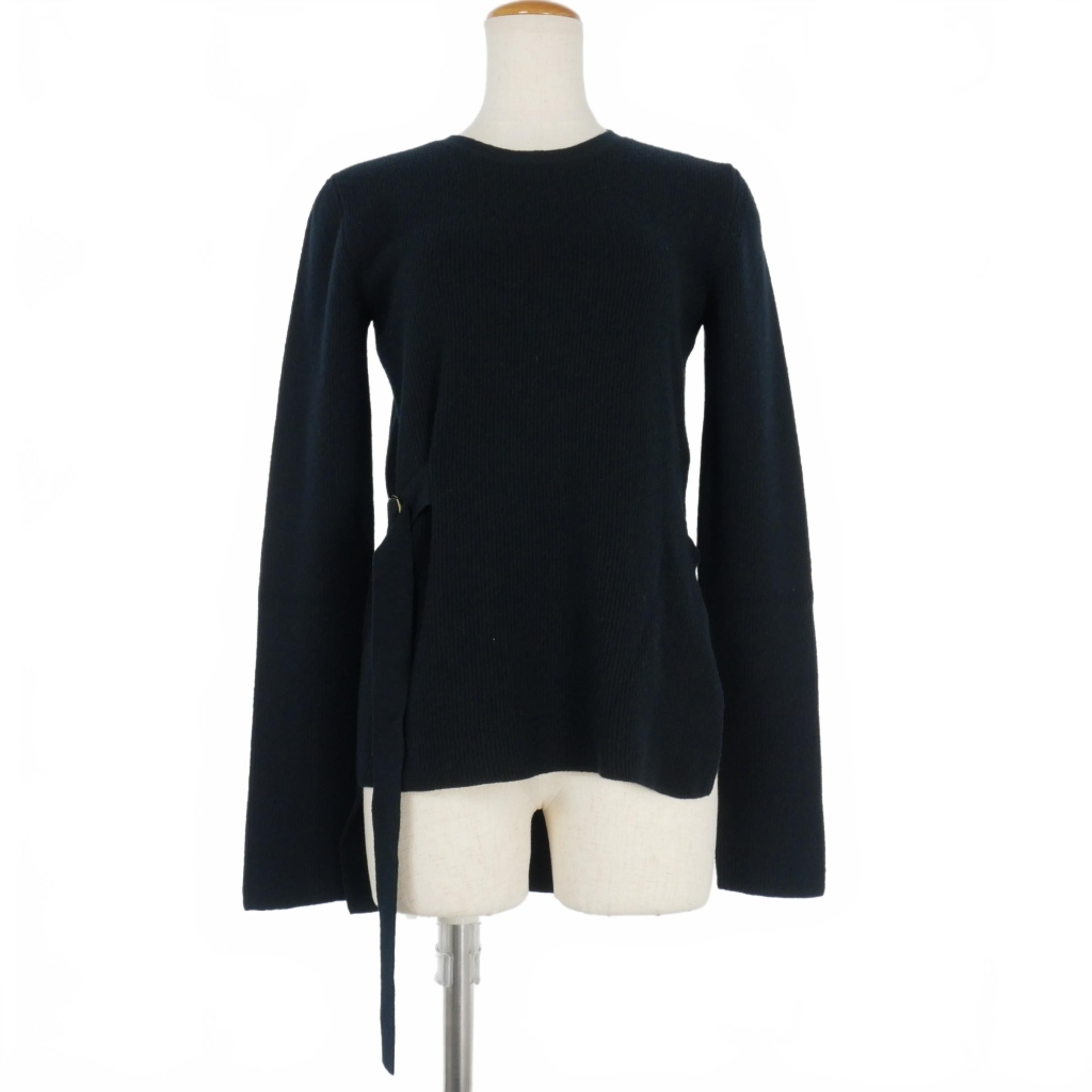 ステラマッカートニー STELLA McCARTNEY ベルト付き ニット セーター 36 黒 ブラック 521662 レディース拍卖