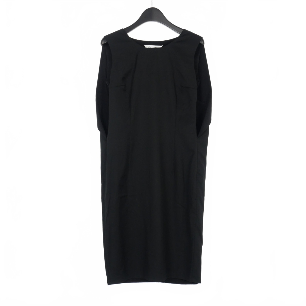 メゾンマルジェラ Maison Margiela ノースリーブ ワンピース ドレス ひざ丈 38 黒 ブラック S51CT0541 レディース拍卖