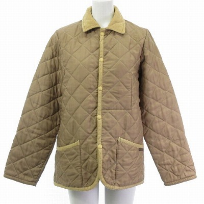 ラベンハム LAVENHAM キルティングジャケット ブルゾン コーデュロイ イングランド製 ベージュ 36 M位 レディース拍卖
