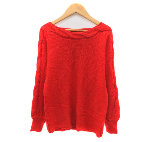 ロートレアモン LAUTREAMONT ニット セーター 長袖 38 M 赤 レッド /YK40 レディース拍卖