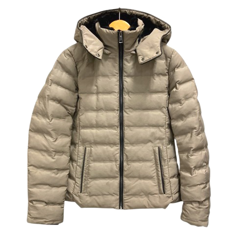 ザラ ZARA ジャケット ブルゾン ジャンパー アウター 中綿 無地 M グレー ベージュ グレージュ レディース拍卖