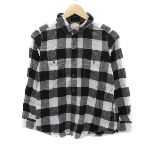 B&Y ユナイテッドアローズ BEAUTY&YOUTH ビューティー&ユース カジュアルシャツ 長袖 チェック柄 M 黒 ブラック /YK49 メンズ拍卖