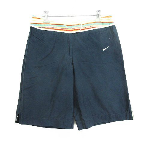 ナイキ NIKE パンツ ボトムス ショート ハーフ ロゴ アジャスター付き L ネイビー スポーツウェア ※EKM拍卖