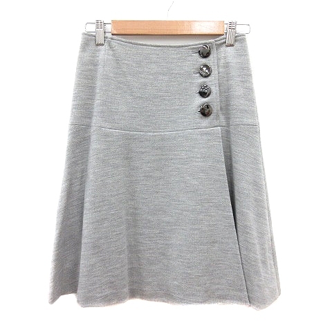 アイシービー iCB フレアスカート ひざ丈 ウール 2 M グレー /MN レディース拍卖