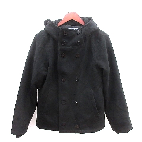 ロデオクラウンズ Rodeo Crowns ショートコート ダブル 中綿 フード 総裏地 刺繍 M 黒 ブラック /AU レディース拍卖