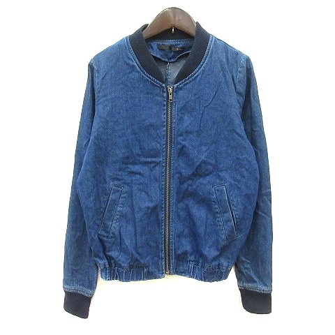 ヘザー Heather デニムジャケット Gジャン ジージャン F 紺 ネイビー /MN レディース拍卖