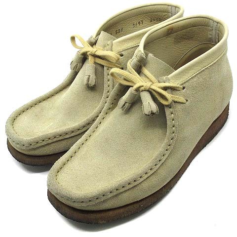 リーガル REGAL スエード モカシン チャッカ ブーツ タッセル ライトベージュ 24.5cm メンズ拍卖