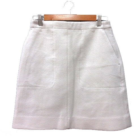 スローブ イエナ SLOBE IENA タイトスカート ミニ ウール 38 M 白 オフホワイト /MN レディース拍卖