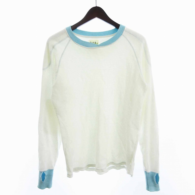 バル bal Tシャツ カットソー 長袖 指穴 サーマル 白 ホワイト M メンズ拍卖