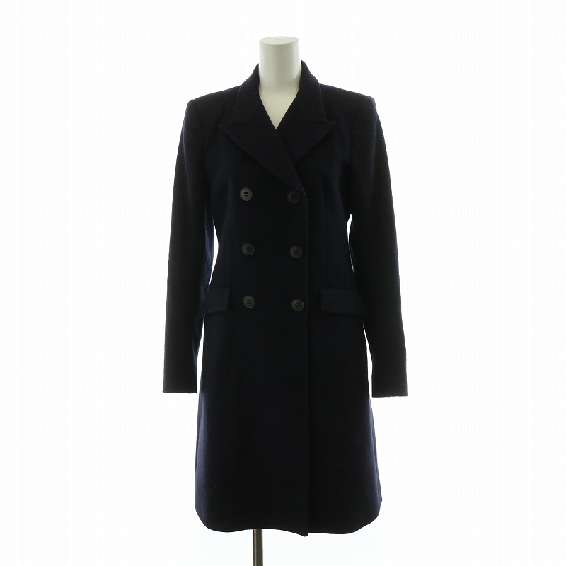 セオリー Theory コート ダブル アウター ロング 3B S 紺 ネイビー /NQ レディース拍卖