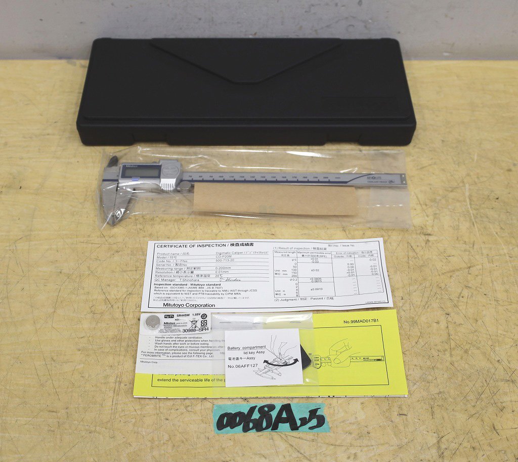 0068A25 未使用 Mitutoyo ミツトヨ クーラントプルーフキャリパ 500-713-20/CD-P20M デジタルノギス 測定拍卖