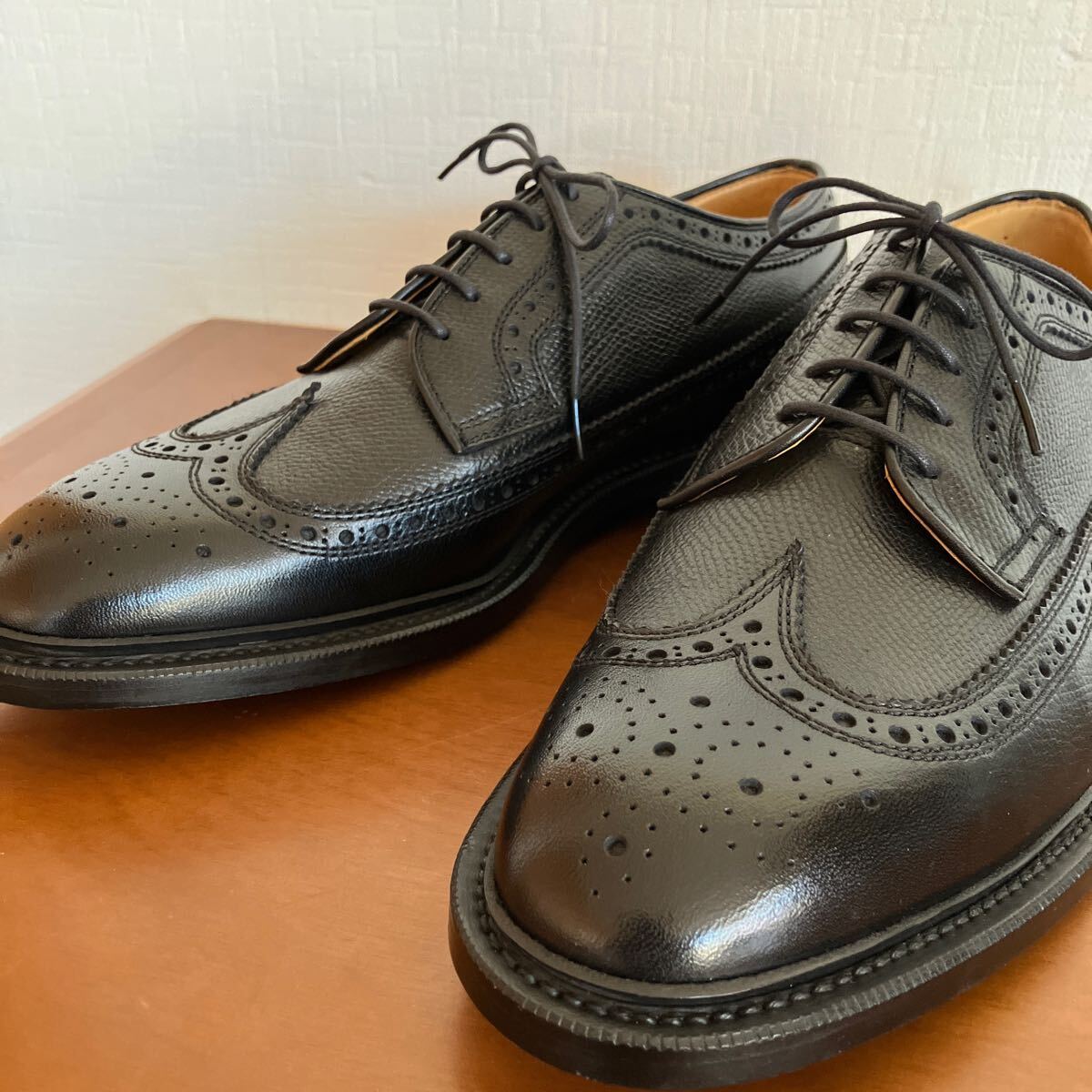 未使用品 TRADING POST トレーディングポストCASSIDY キャシディ 8 1/2 黒 ロングウイングチップ ヘリテージコレクション グッドイヤー拍卖