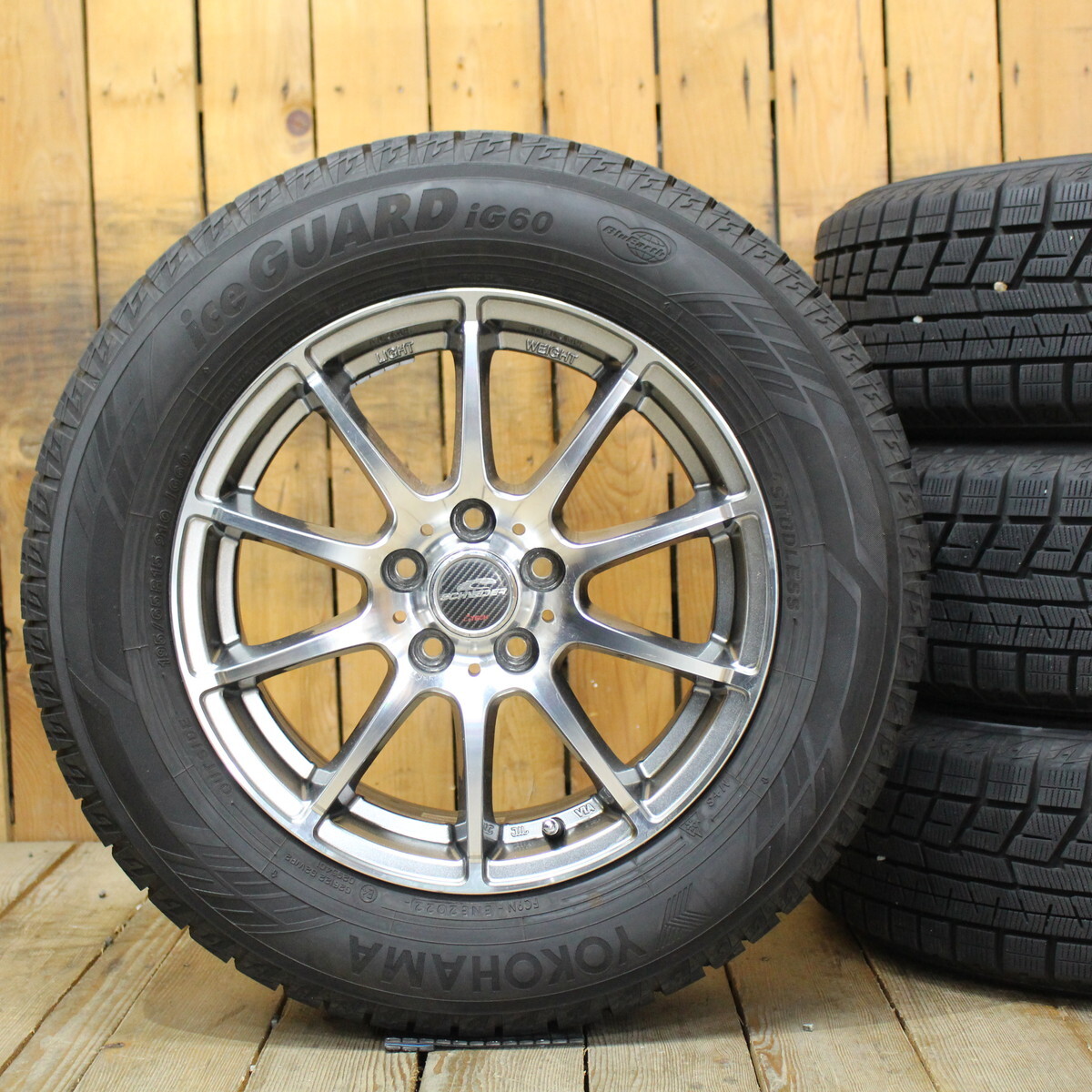 プリウス アリオン ウィッシュ レクサスCT レガシィ 15インチ 2022年製 ヨコハマ iG60 195/65R15 スタッドレス タイヤホイール 4本SET拍卖