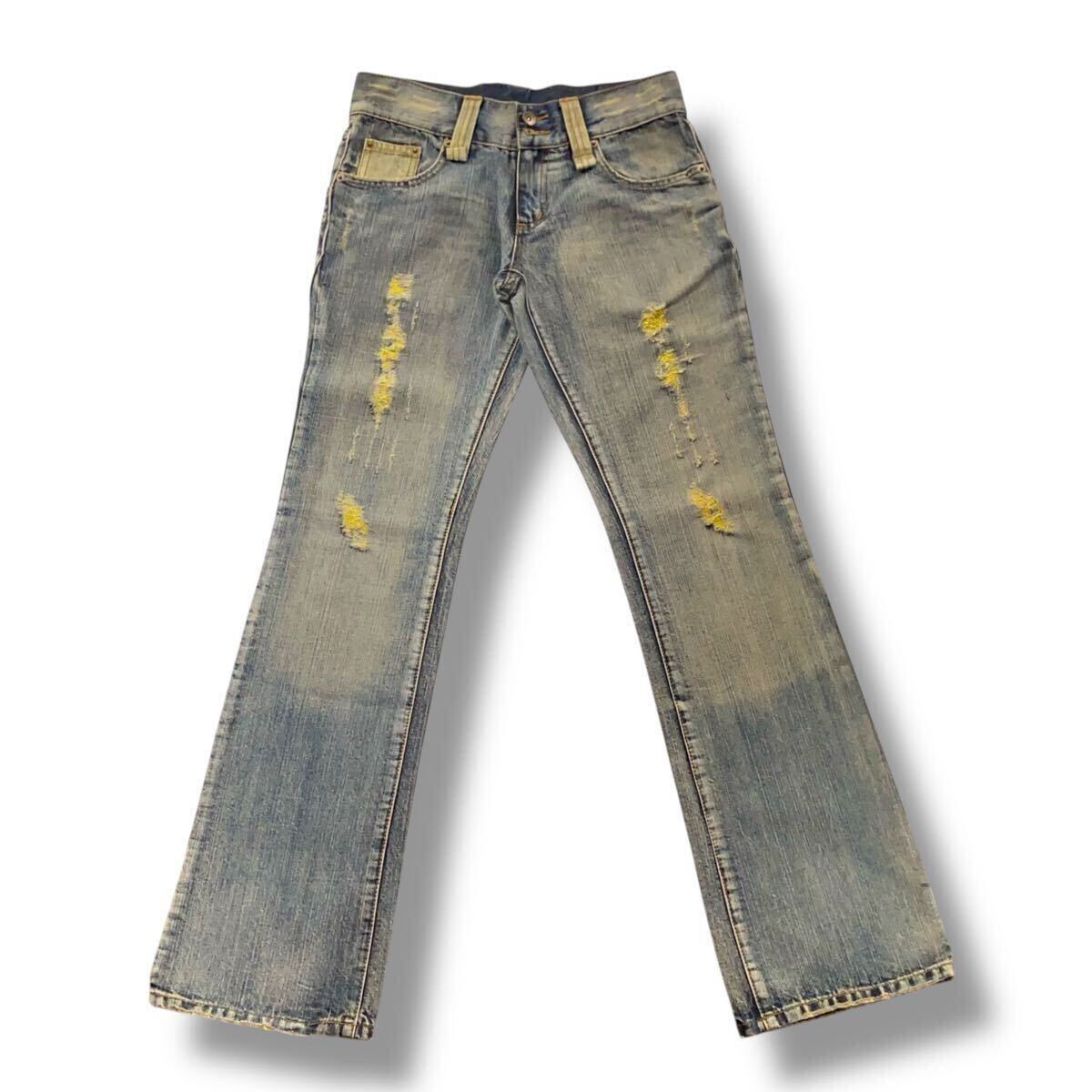 【dead stock】semantic 00s archive gold thread flare denim pants ifsixwasnine lgb 14th goa tornado mart civarize share spirit拍卖