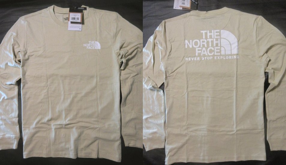本物正規◆ノースフェイス◆長袖Tシャツ THROWBACK ■XL■ベージュ系/GRAVEL■新品■アメリカ限定/3X4/The North Face/メンズ ロンT拍卖
