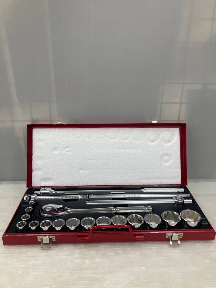 【未使用品】【0924】水戸工機 ソケットレンチセット ミトロイ SN421M-ISO 1/2インチ スタンダードタイプ 21点 1セット拍卖