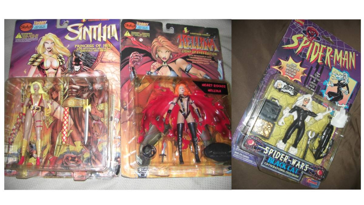 ★アメコミ アクションフィギュア3体★スパイダーマン☆ブラックキャット◇Grande Toys★SINTHIA★HEART RIPPER HELLINA◇SKYBOLT TOYZ拍卖