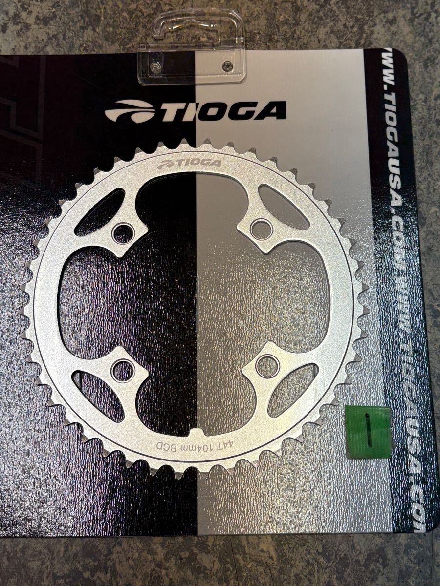 未使用 タイオガ チェーンリング『44T 4穴 104mmPCD』BCD104mm 4アーム TIOGA チェンリング拍卖